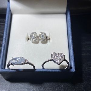 Silver Rings Lot of Three All Size 8